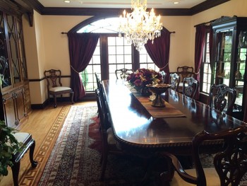 Dining room cleaning